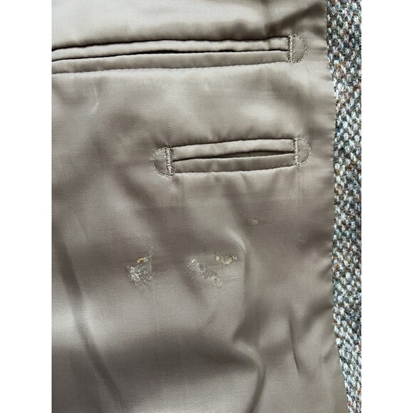 Harris Tweed Sport Coat Blazer 44 Beige Multicolor Handwoven Wool Old Money - Picture 10 of 16